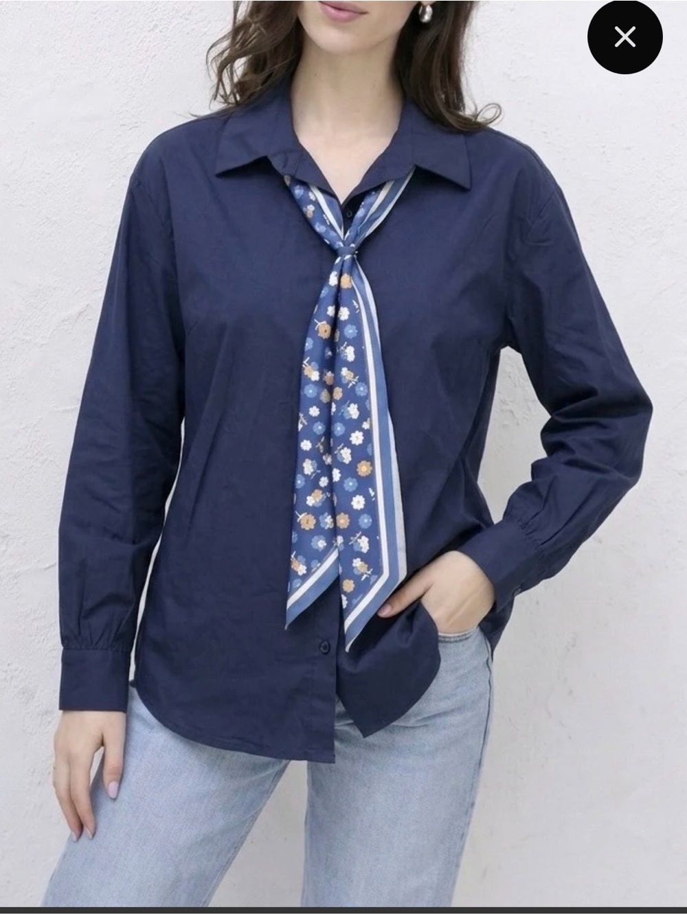 IT81. From Italy 🇮🇹 Classic Button-Down Shirt with Light Scarf Tie (see colors) - Picture 3 of 7